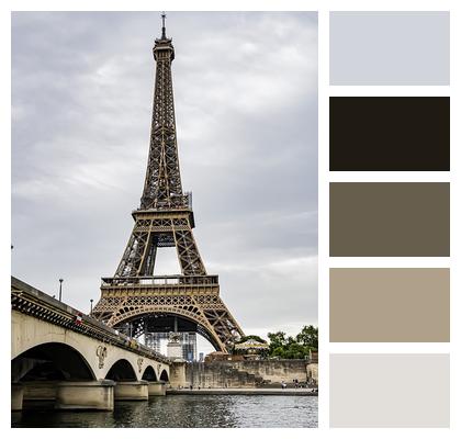 Eiffel Tower River Paris Image